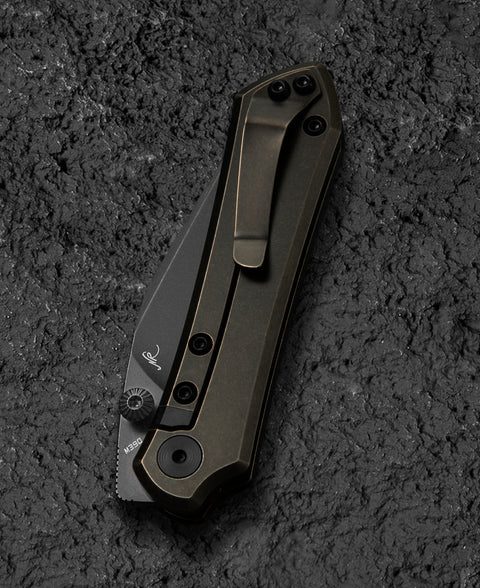 BESTECH ICARUS BT2302B Titanium Handle: 2.65" M390 Blade