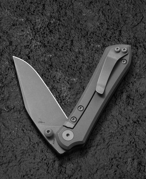 BESTECH ICARUS BT2302D Titanium Handle: 2.65" M390 Blade