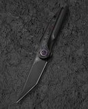BESTECH BLIND FURY BT2303E Black Stonewash Titanium Red Marble Inlay Handle: 3.62