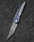 BESTECH BLIND FURY BT2303G Grey Titanium Timascus Inlay Handle: 3.62" Damasteel Blade