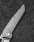 BESTECH VK-VOID White Bead Blast+Stonewash Titanium Handle: 2.85" Satin Elmax Blade BT2305A