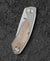 BESTECH LITO Titanium+Natural Canvas Micarta Inlay Handle: 2.48" M390 Blade BT2307B