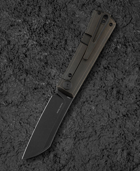 BESTECH BRUV BT2401B 2.95" M390 Blade Titanium Handle