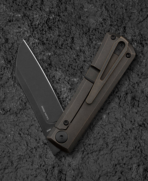 BESTECH BRUV BT2401B 2.95" M390 Blade Titanium Handle
