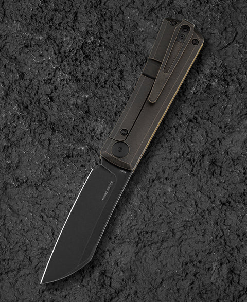 BESTECH BRUV BT2401C 2.95" M390 Blade Titanium+Ultem Handle