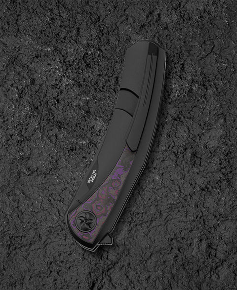 BESTECH SAMBAC BT2402B 3.62" M-cut Blade Titanium Fat Carbon Fiber Inlay Handle
