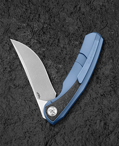 BESTECH SAMBAC BT2402D 3.62" Magnacut Blade Titanium Marble Carbon Fiber Inlay Handle