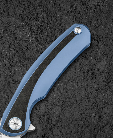 BESTECH SAMBAC BT2402D 3.62" M-cut Blade Titanium Marble Carbon Fiber Inlay Handle