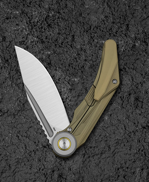 BESTECH SERAPH BT2403B 3.66" M390 Blade Titanium Handle