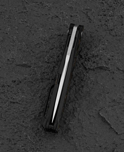 BESTECH SPEAR PHISHER BT2405D 3.48" M390 Blade Titanium+ Fat Carbon Fiber Handle