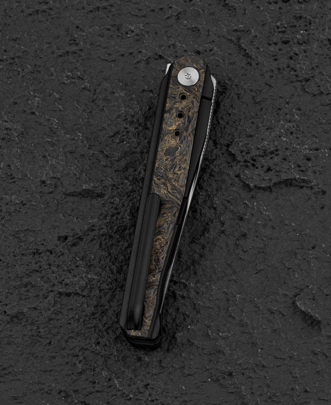 BESTECH SPEAR PHISHER BT2405D 3.48" M390 Blade Titanium+ Fat Carbon Fiber Handle