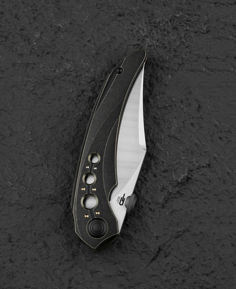 BESTECH RAZON BT2406D 3.87" M-cut Blade Titanium Handle