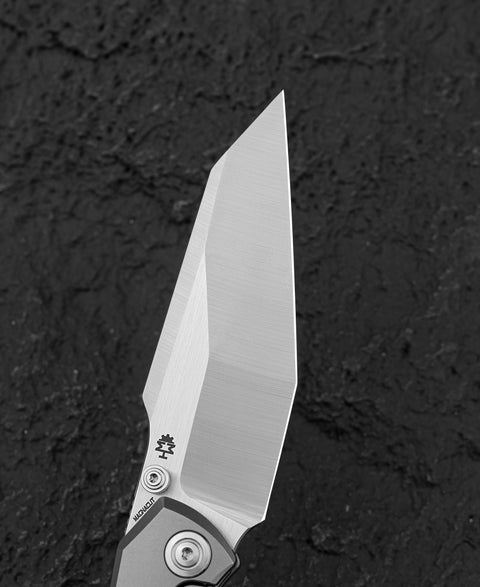BESTECH CLASTIC BT2407A: 3.62" M-cut Blade Titanium Handle