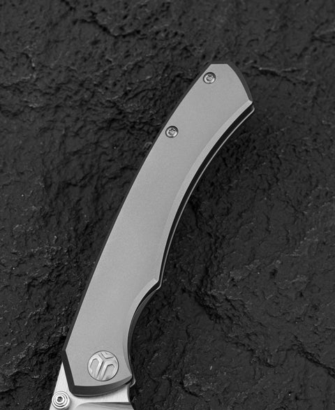 BESTECH CLASTIC BT2407A: 3.62" M-cut Blade Titanium Handle