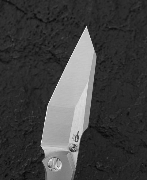 BESTECH CLASTIC BT2407A: 3.62" M-cut Blade Titanium Handle