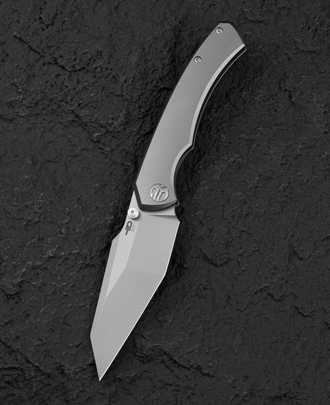 BESTECH CLASTIC BT2407C: 3.62" M-cut Blade Titanium Handle