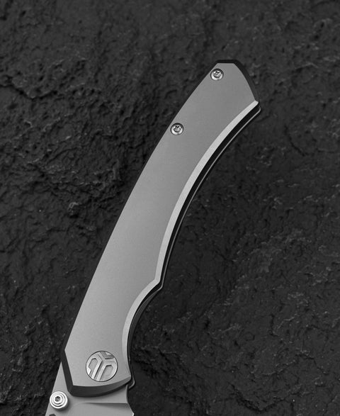 BESTECH CLASTIC BT2407C: 3.62" M-cut Blade Titanium Handle