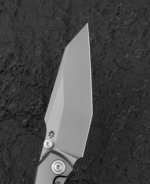 BESTECH CLASTIC BT2407C: 3.62" M-cut Blade Titanium Handle