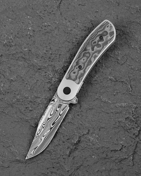 BESTECH Vestige BT2411E 3.47" Damasteel Blade Titanium Handle