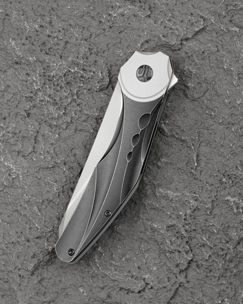 BESTECH EXCENTRIC BT2412A 3.882" M390 Blade Titanium Handle