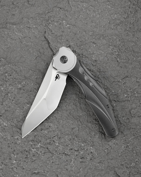 BESTECH EXCENTRIC BT2412A 3.882" M390 Blade Titanium Handle