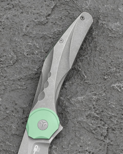 BESTECH EXCENTRIC BT2412C 3.882" M390 Blade Titanium Handle