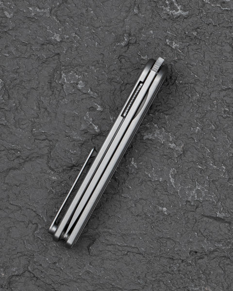 BESTECH INK BT2502A Silver Titanium Handle 3.13'' MagnaCut Blade