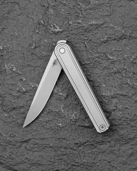 BESTECH INK BT2502A Silver Titanium Handle 3.13'' MagnaCut Blade