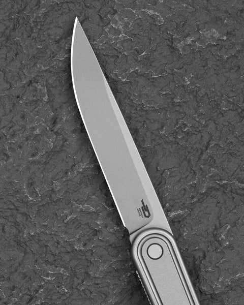 BESTECH INK BT2502A Silver Titanium Handle 3.13'' MagnaCut Blade