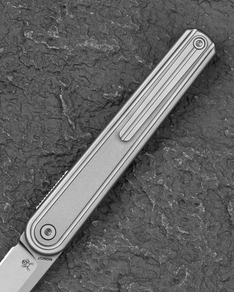 BESTECH INK BT2502A Silver Titanium Handle 3.13'' MagnaCut Blade