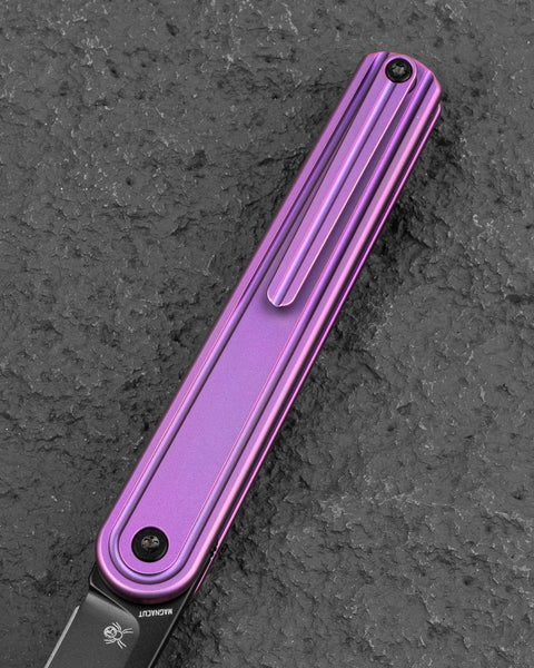 BESTECH INK BT2502C Purple Titanium Handle 3.13'' MagnaCut Blade