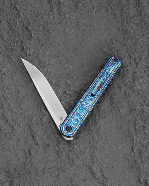 BESTECH INK BT2502E Anodizing Titanium Handle 3.13'' MagnaCut Blade