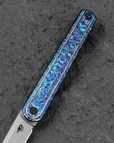 BESTECH INK BT2502E Anodizing Titanium Handle 3.13'' MagnaCut Blade