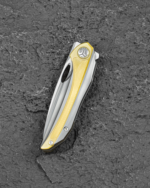 BESTECH SENU BT2601A Titanium Handle: 3.48" S90V Blade Frame Lock