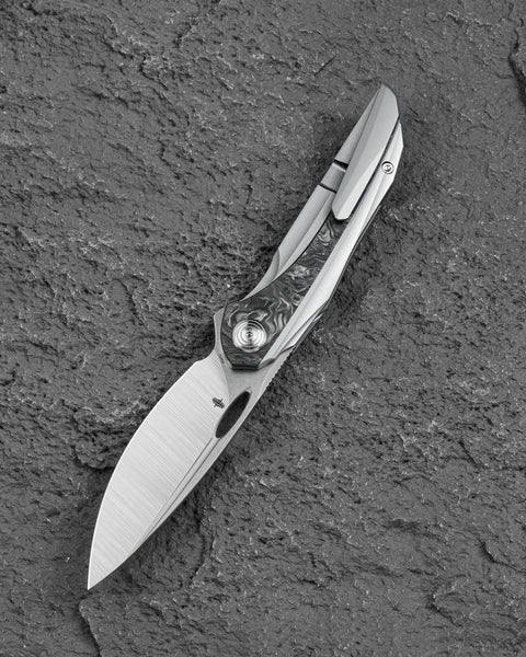 BESTECH SENU BT2601B Titanium Handle: 3.48" S90V Blade Frame Lock