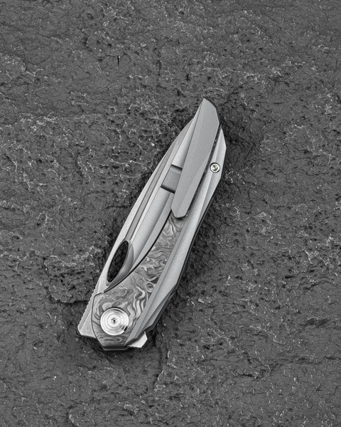 BESTECH SENU BT2601B Titanium Handle: 3.48" S90V Blade Frame Lock