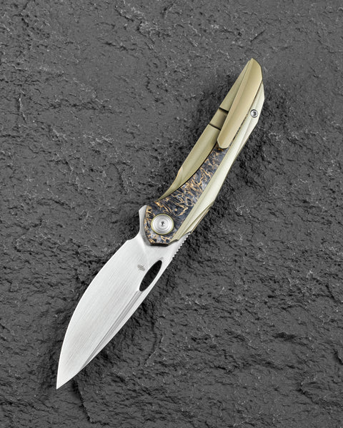 BESTECH SENU BT2601C Titanium Handle: 3.48" S90V Blade Frame Lock