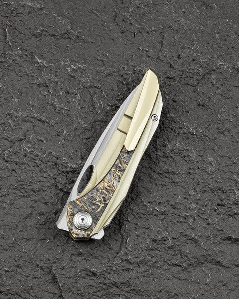 BESTECH SENU BT2601C Titanium Handle: 3.48" S90V Blade Frame Lock