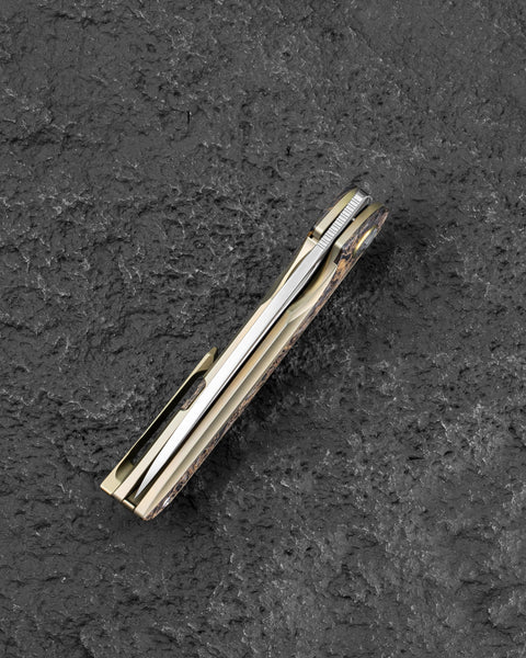 BESTECH SENU BT2601C Titanium Handle: 3.48" S90V Blade Frame Lock