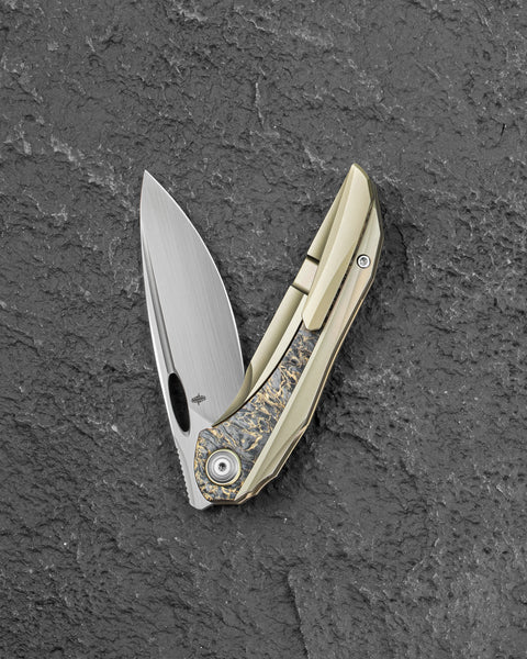 BESTECH SENU BT2601C Titanium Handle: 3.48" S90V Blade Frame Lock