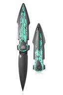 BESTECH IKA DAGGER BT2602D Titanium + GID Marble Carbon Fiber Inlays Handle: 3.90