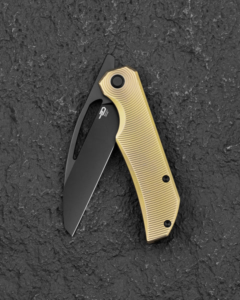 BESTECH MINI TAIPAN BT2603B Titanium Handle: 3.25'' Hollow Grinds MC Blade