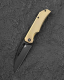 BESTECH MINI TAIPAN BT2603B Titanium Handle: 3.25'' Hollow Grinds MC Blade