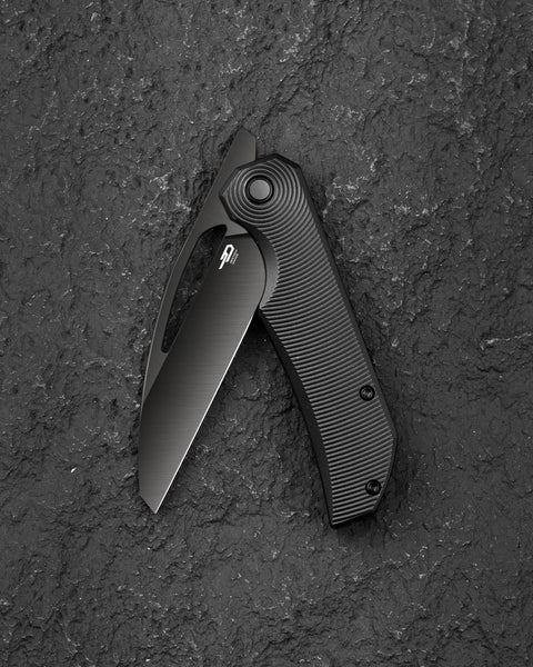 BESTECH MINI TAIPAN BT2603E Titanium Handle: 3.25'' Hollow Grinds MC Blade