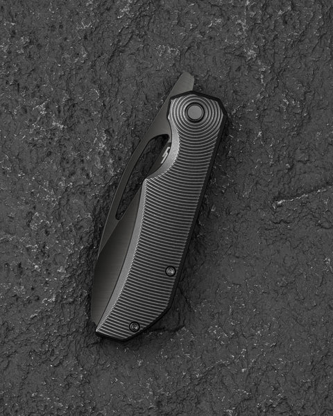 BESTECH MINI TAIPAN BT2603E Titanium Handle: 3.25'' Hollow Grinds MC Blade