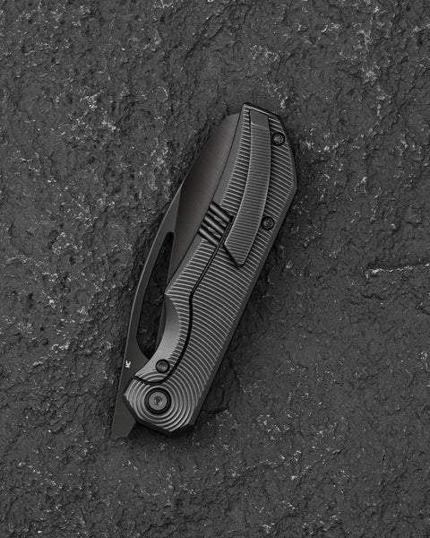 BESTECH MINI TAIPAN BT2603E Titanium Handle: 3.25'' Hollow Grinds MC Blade