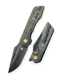 BESTECH DACTYL BT2608E Titanium with Camo Carbon - Shipwreck Inlays Handle: 2.98