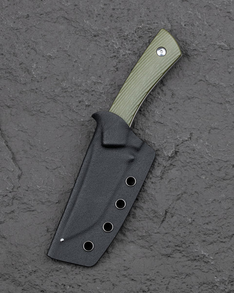 BESTECH STEP BFK06B 3.193'' D2 Blade Green G10 Handle with Kydex Sheath