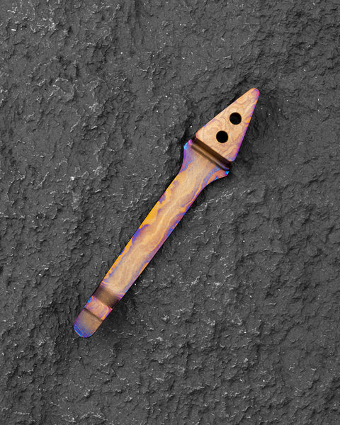 BESTECH IKA DAGGER Timascus Pocket Clip with Screws BT2602-TC
