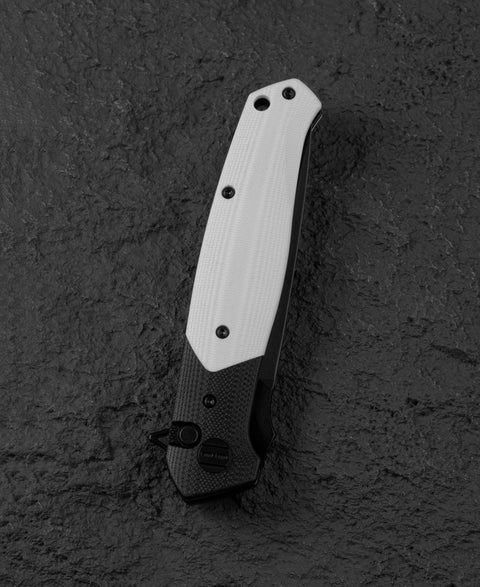 BESTECH SWORDFISH BG62A Black and White G10 Handle 3.94" 14C28N Blade